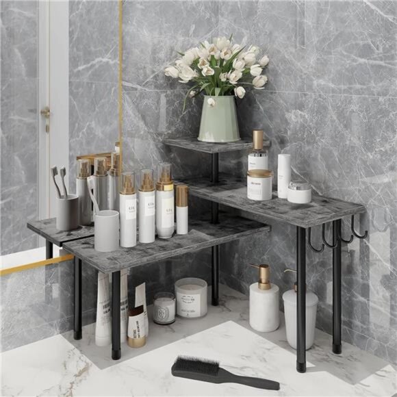 Kitchen Countertop Organizer, 3 Tier Corner Shelf Bathroom Counter - Picture 4 of 7